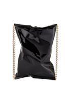 Crisp Packet Matte Hard-shell Shoulder Bag, Black