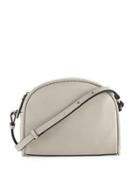 Marlee Halfmoon Stitched Crossbody Bag, Gray