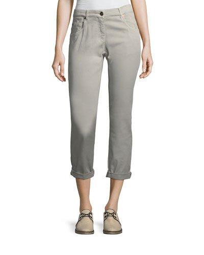 Slim-fit Boyfriend Jeans, Gray