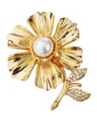 Pearly Flower Crystal Pin