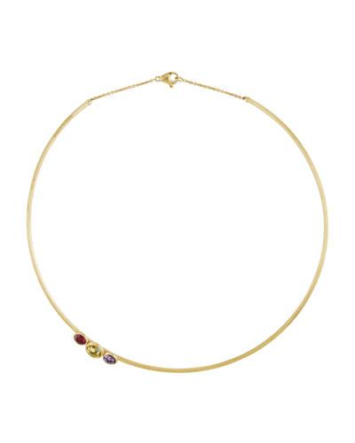Jaipur Citrine, Amethyst & Pink Tourmaline Collar Necklace