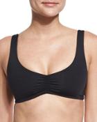 Lively Cross-back Swim Top, Black
