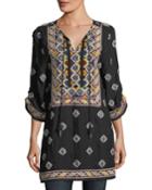 Malti 3/4-sleeve Embroidered Tunic,