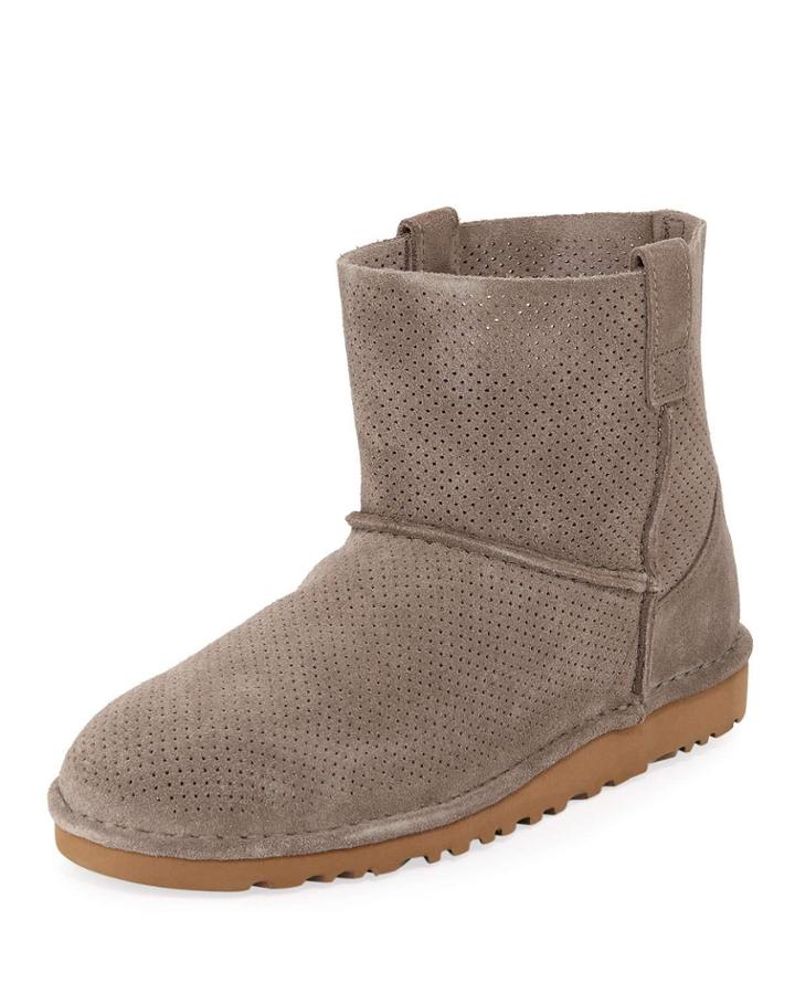 Classic Unlined Mini Booties, Gray