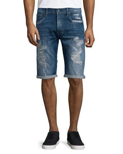 Distressed Straight-leg Denim