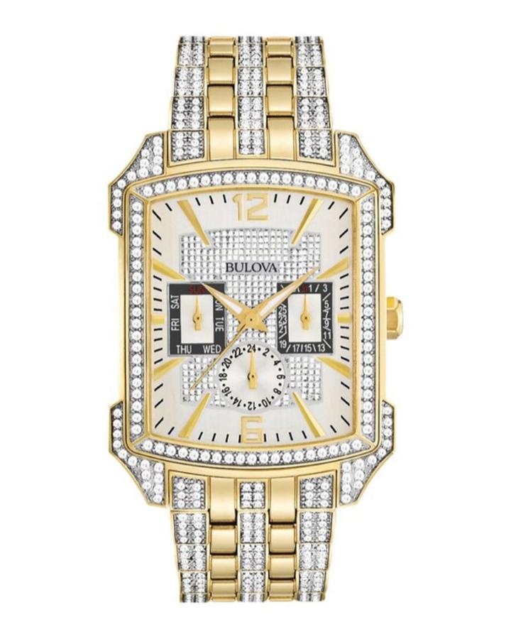 Men's 36mm Crystal Chronograph Watch, Two-tone