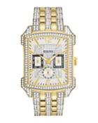 Men's 36mm Crystal Chronograph Watch, Two-tone