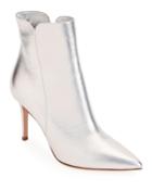 85mm Metallic Leather Booties