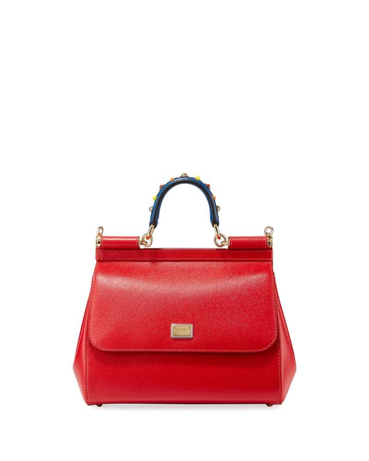 Sicily Medium Embellished Leather Tote Bag