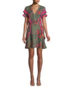 Rhett Falling Floral-print Silk