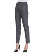 Hepburn Mid-rise Slim-leg Pants, Flannel