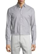 Abstract-print Sport Shirt, Gray Pattern