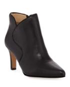 Meriel Smooth Leather Ankle Booties