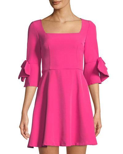 Bow-sleeve Fit-&-flare
