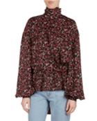 Cali Floral-print Silk Necktie Top