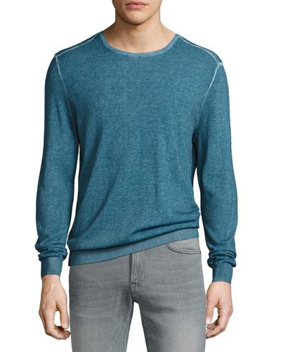 Engineered-rib Crewneck