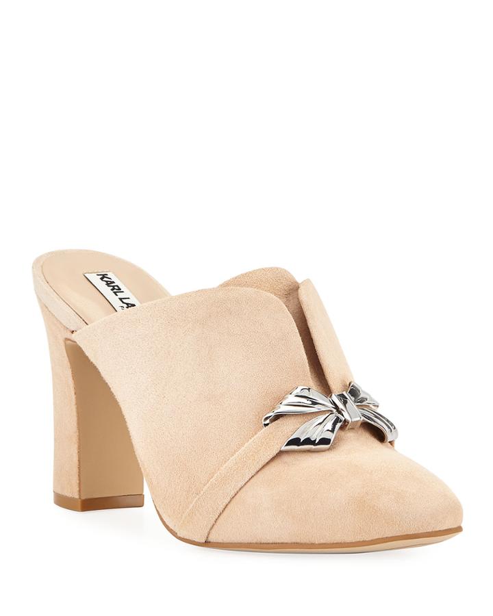Norah Block-heel Suede Bow