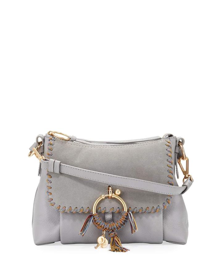 Joan Mixed Leather Topstitch