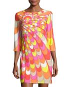 Rhyan Graphic-print Shift Dress,