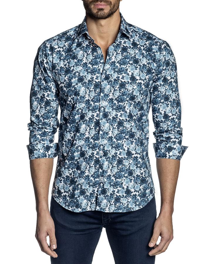 Men's Printed Long-sleeve Woven