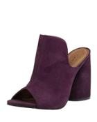 Stella Suede Slide Mule, Aubergine