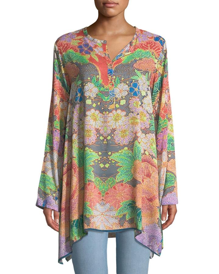Peadover Floral Challis Tunic