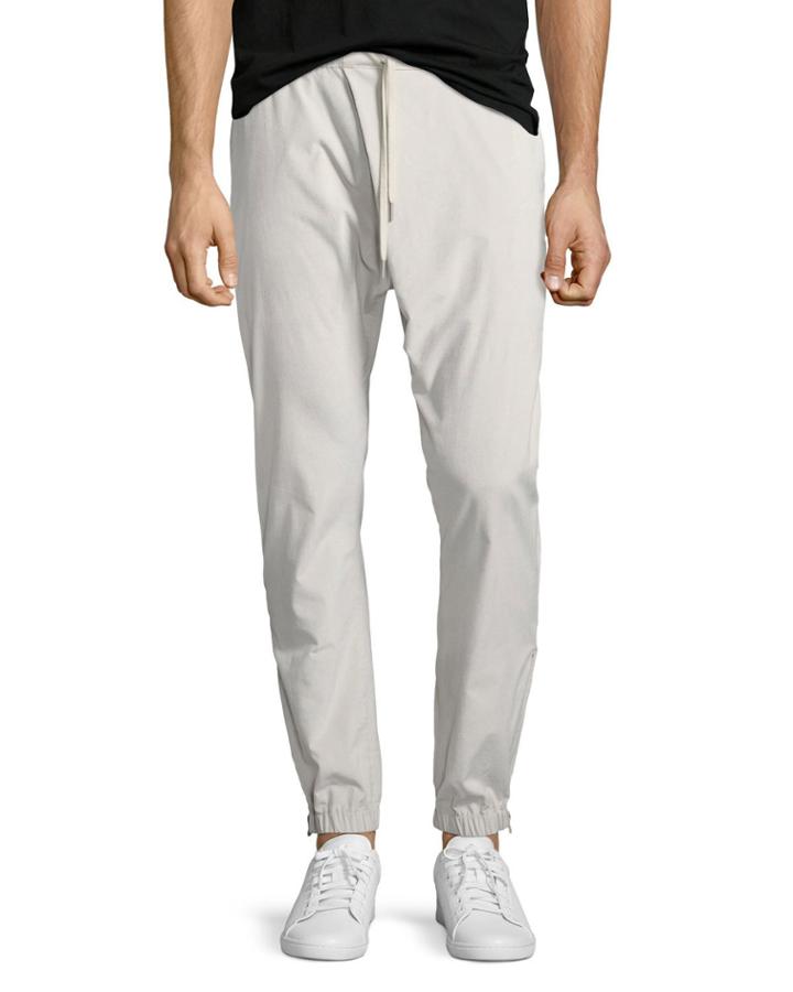 Overlap Jogger Pants, Beige