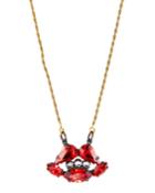 Swarovski&reg; Crystal Lip Pendant Necklace