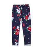 Girl's Jazzy Floral Print Jogger Pants,