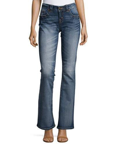 Mid-rise Boot-cut Denim Jeans,