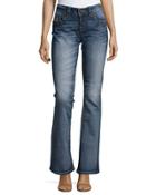 Mid-rise Boot-cut Denim Jeans,