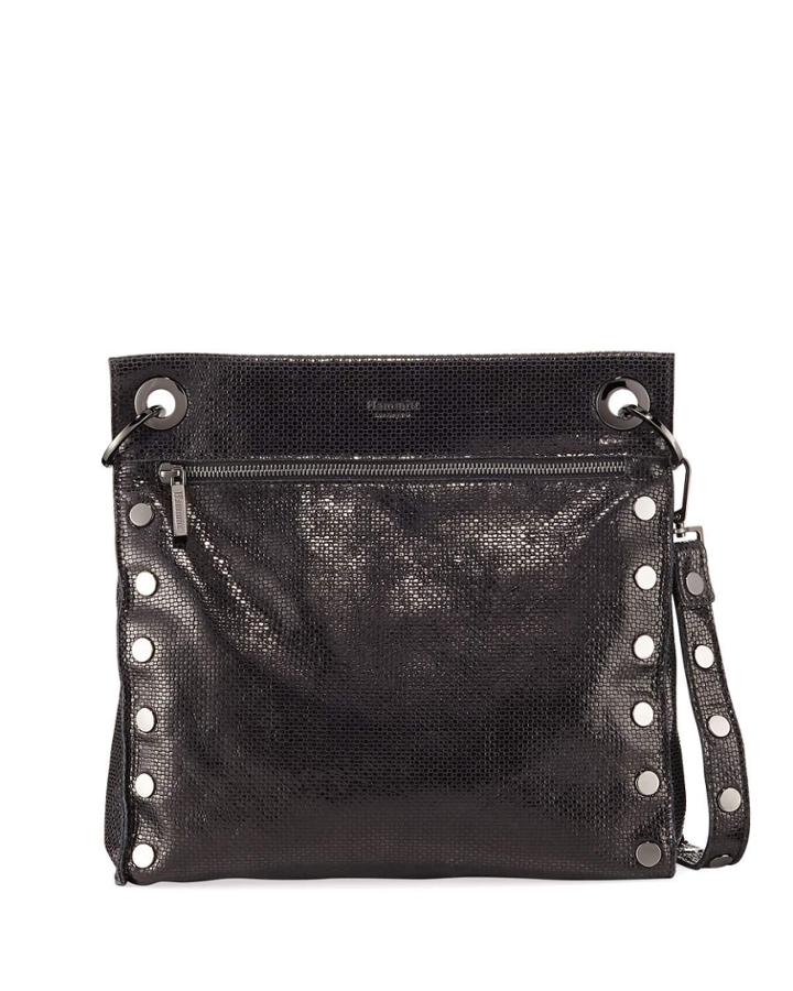 Paul Metallic Crossbody Bag, Black