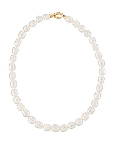 Baroque White Pearl Necklace,