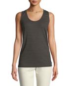 Glitter Striped Wool Jersey Tank