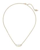 18k Prisma Single Medium Marquise Necklace In Mother-of-pearl