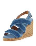 Begga Fringed Denim Espadrille