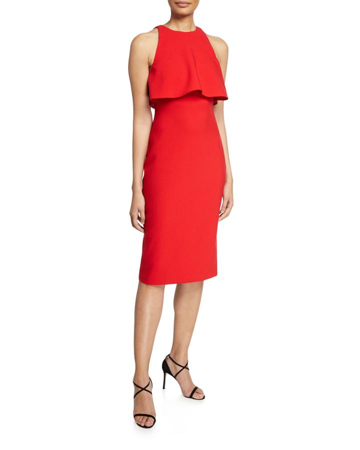 Shayna Ruffle Bodice Overlay Dress