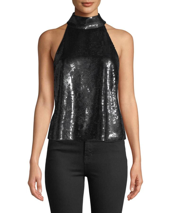 Lei Lei Sequin Halter Top