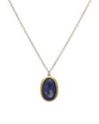 One-of-a-kind Sapphire Oval Pendant Necklace