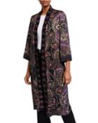 Long Velvet Mix Kimono Jacket
