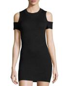 Knock-out Ribbed Dress, Black