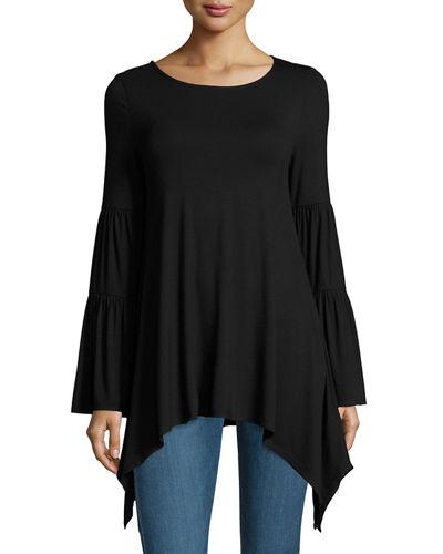 Long-sleeve Tiered Peasant Top