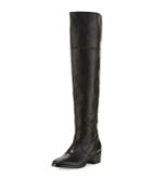 Clara Leather Over-the-knee Boot, Black