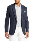 Men's Knit Two-button Blazer, Navy