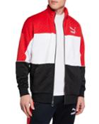 Men's Retro Tricolor Quilted Jacket