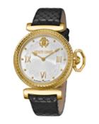 38mm Classic Leather Watch, Gold/black