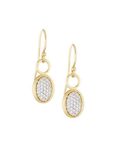 18k Pave Diamond Dangle & Drop Earring