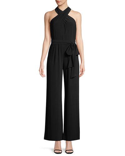 Halter-neck Wide-leg Jumpsuit