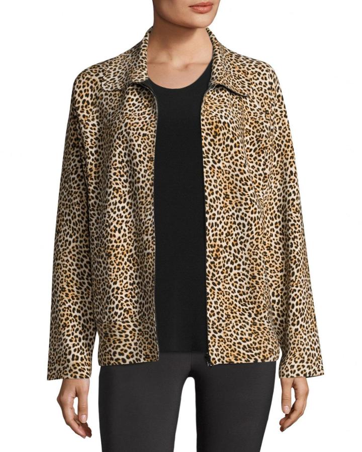 Reversible Leopard-print Bomber Jacket