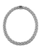 Black Sapphire Braided Chain Necklace,